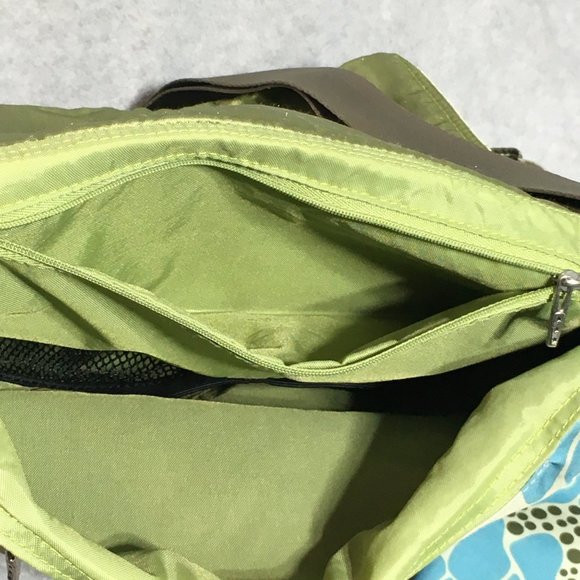 Ju Ju Be Diaper Bag Changing Pad Crossbody Strap Green Blue Marvelous Mums - Picture 9 of 14